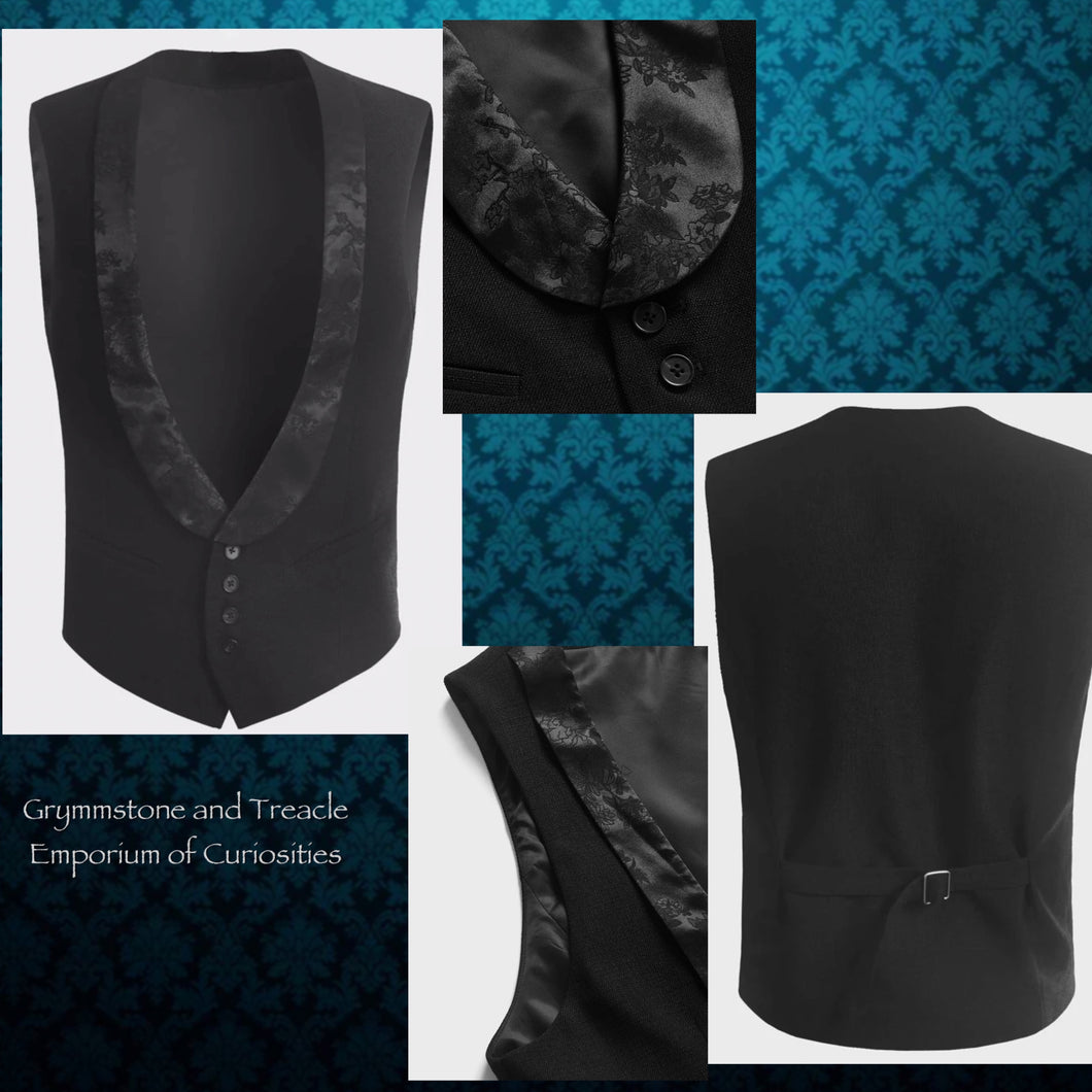 Shawl Collar Single Breasted Waistcoat - Size M - Chest 104.8cm