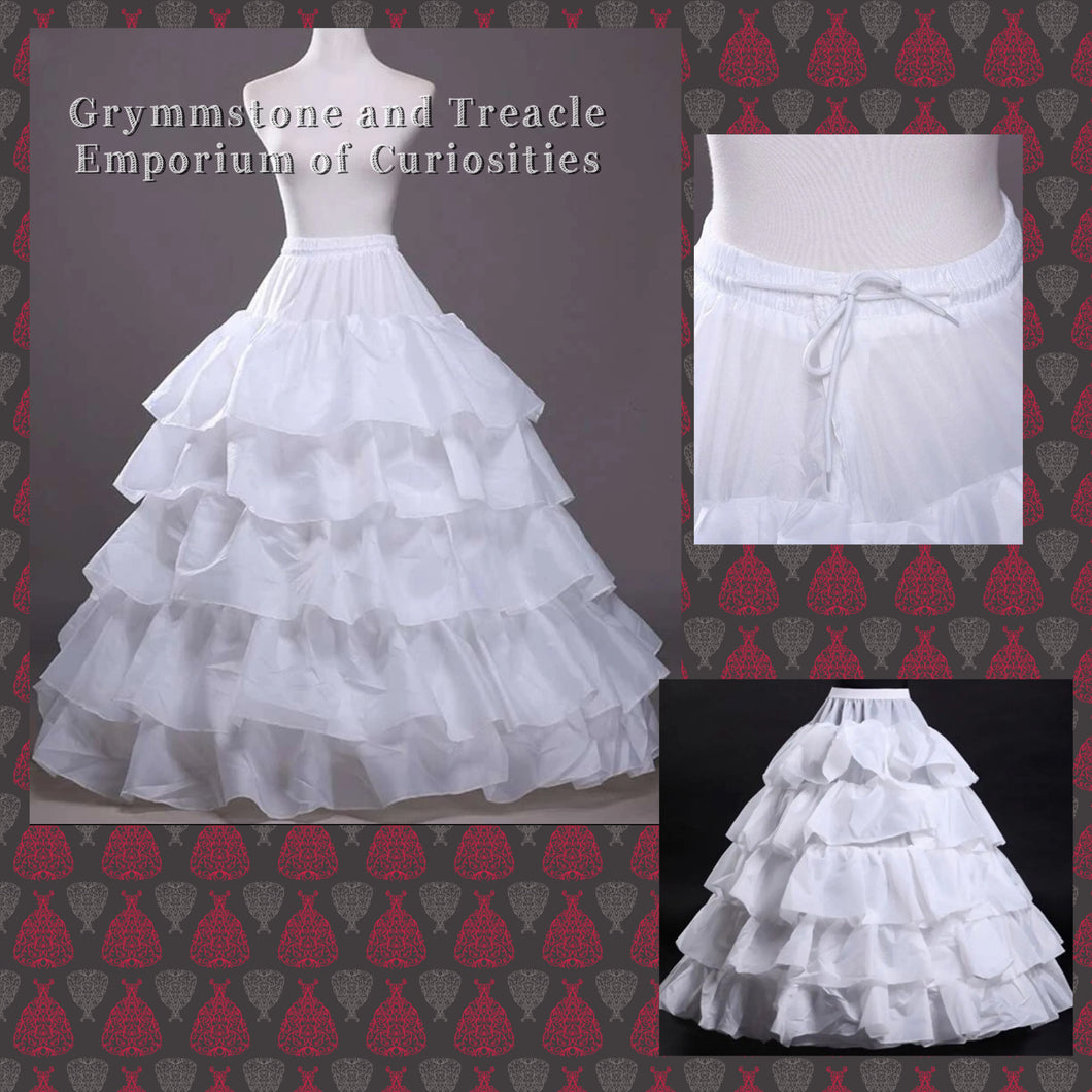 Ruffle Layered Crinoline with adjustable steel hoops