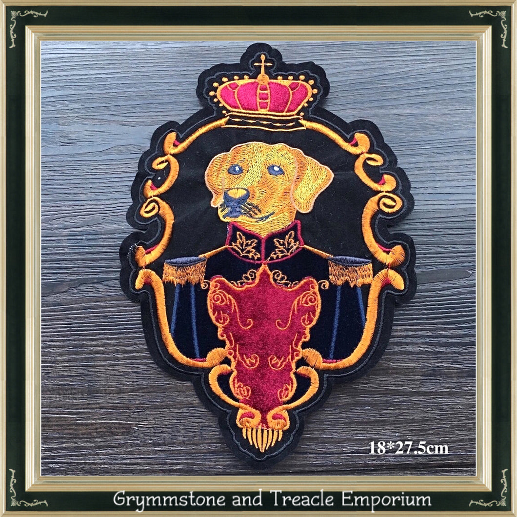 Doggone Royalty Velvet Embroidered Patch