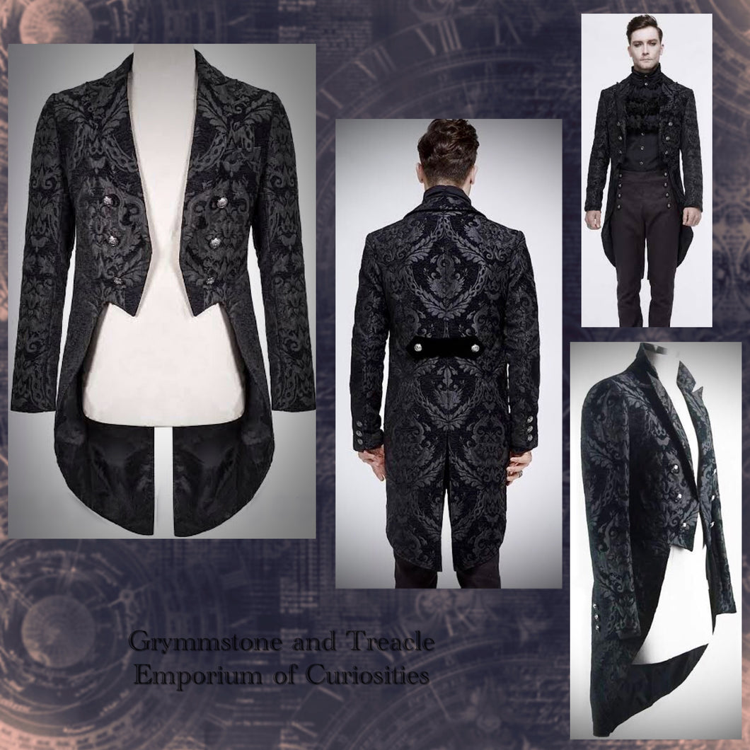 Marchmont Tapestry Brocade Damask Tailcoat - 4XL Chest 137cm