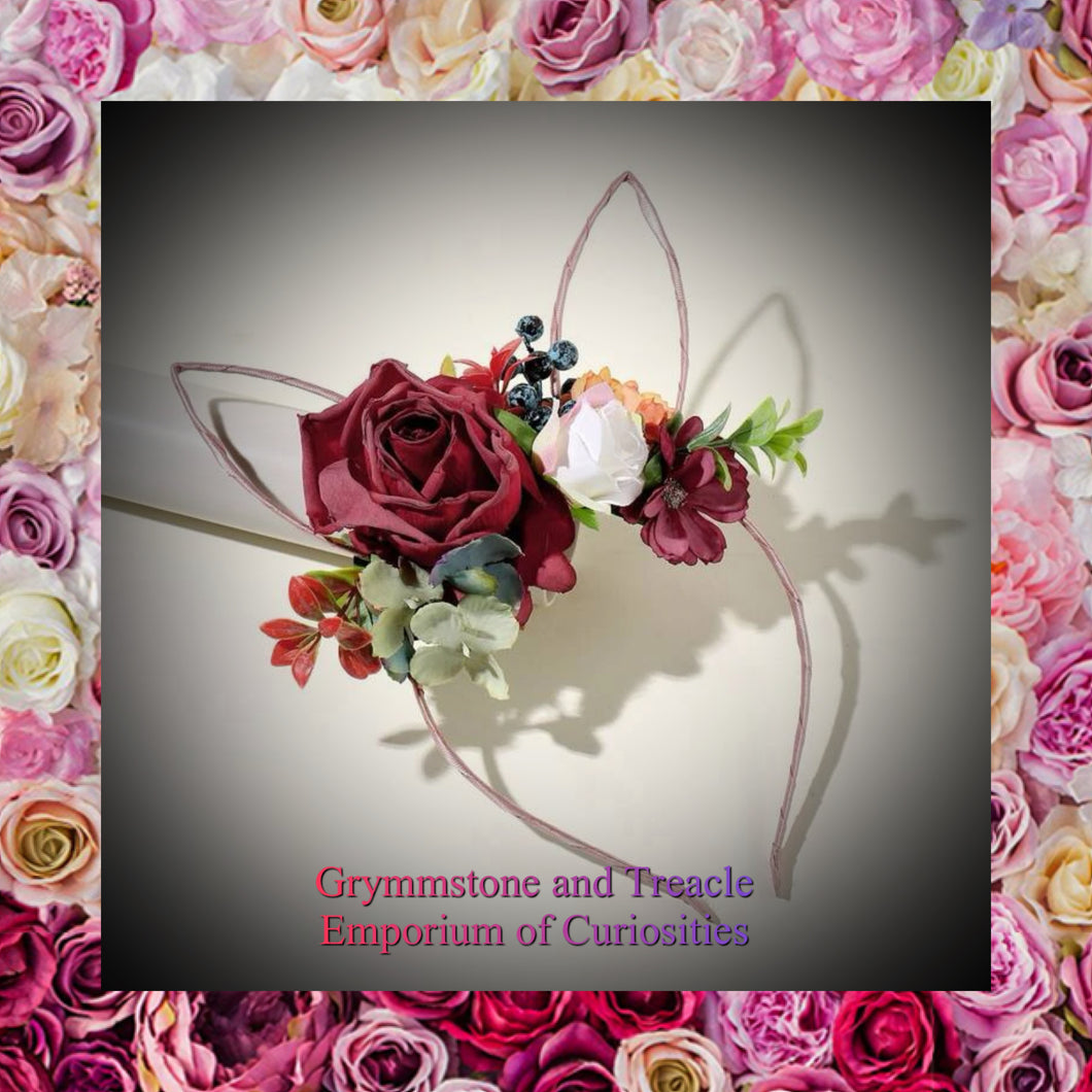 Flower Power Kitty Ears Headband