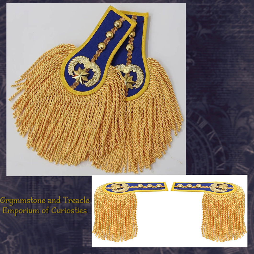 Ringmaster Epaulettes in Blue and Gold