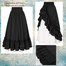 Rosaline Bustle It Up Skirt in Black over White