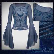 Lunary Velvet and Mesh Top - Size 14 to 16