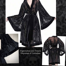 Cathedral Flocked Velvet on Mesh Kimono - Size 12 to 16