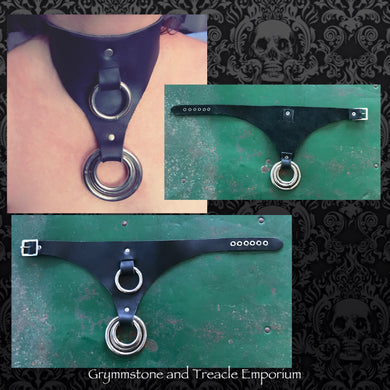 Handmade Leather O-Ring Collar