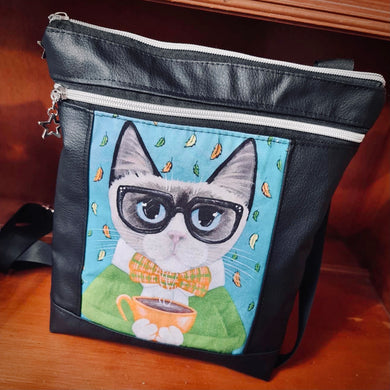 Cat with Coffee One of a Kind Bag