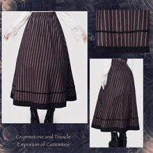 Lady Philomena Striped Steampunk Skirt - Size 8 to 14