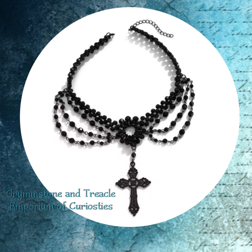 Ashtyn Beaded Gothic Choker