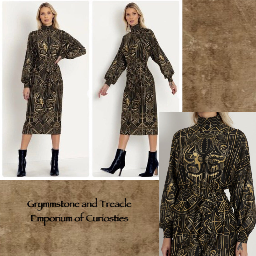 Cthulhu Deco Dress by BlackMilk Clothing - 2XL/ Size 18 to 20