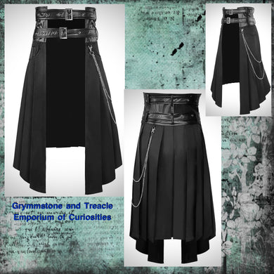 Leland Dieselpunk Half-Skirt Kilt - 88cm to 102cm waist