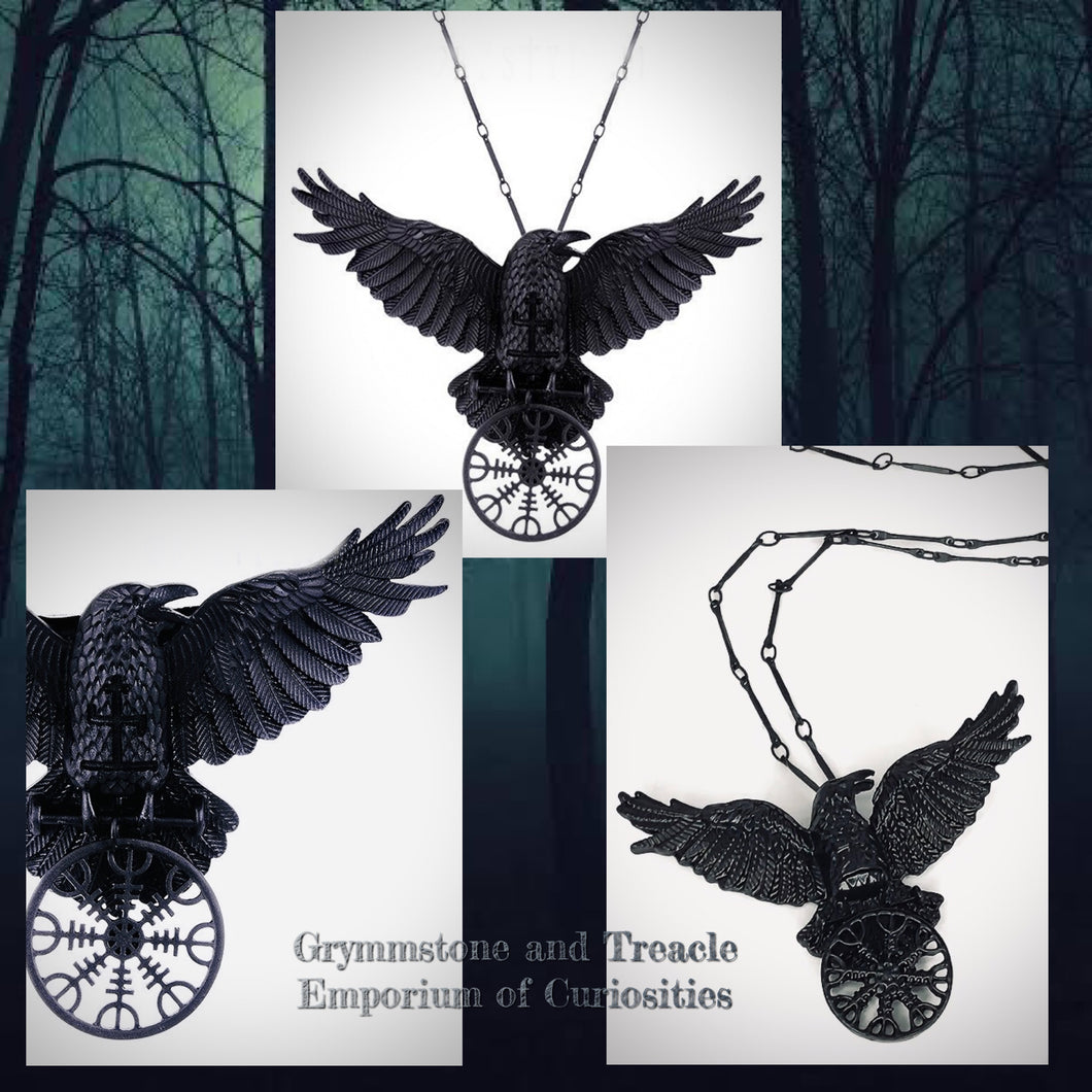 Helm Of Awe Raven Pendant