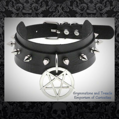 Spike and Pentagram Choker