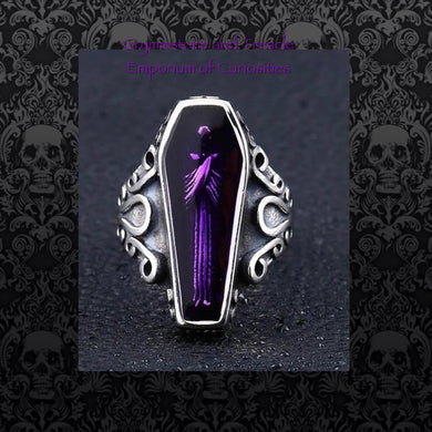 Nosferatu Coffin Ring - Size 8