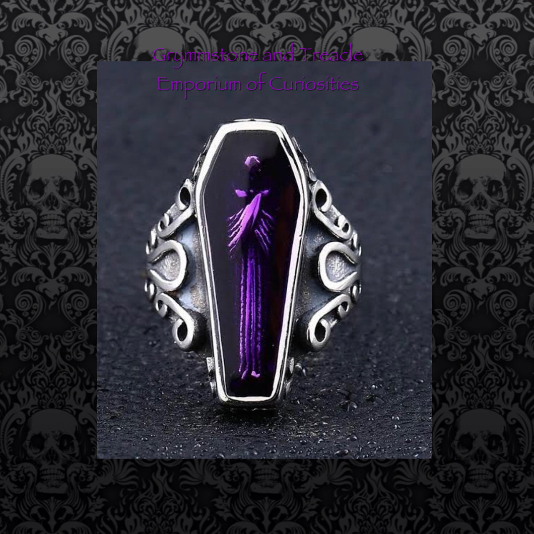 Nosferatu Coffin Ring - Size 9