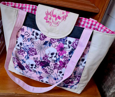 In the Pink Skull Tote Bag
