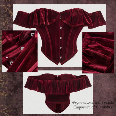 Alazarin Off the Shoulder Velvet Bodice - Size 12 to 14