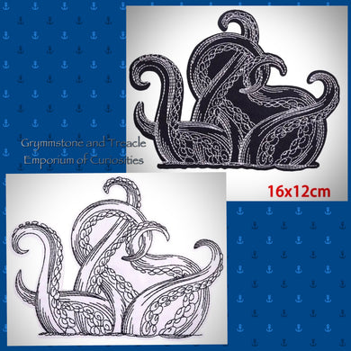 Tentacle Iron-On Embroidered Patches