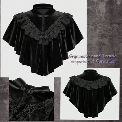 Colette Velvet, Lace and Rosette Cape