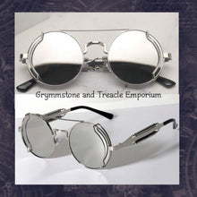 Steampunk Metal Frame and Spring Detail Sunglasses