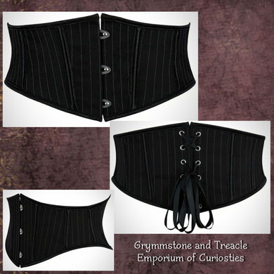 Addams Pinstripe Corset Cincher