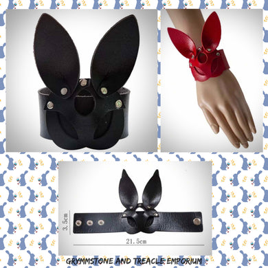 Bunny Leatherette Cuffs