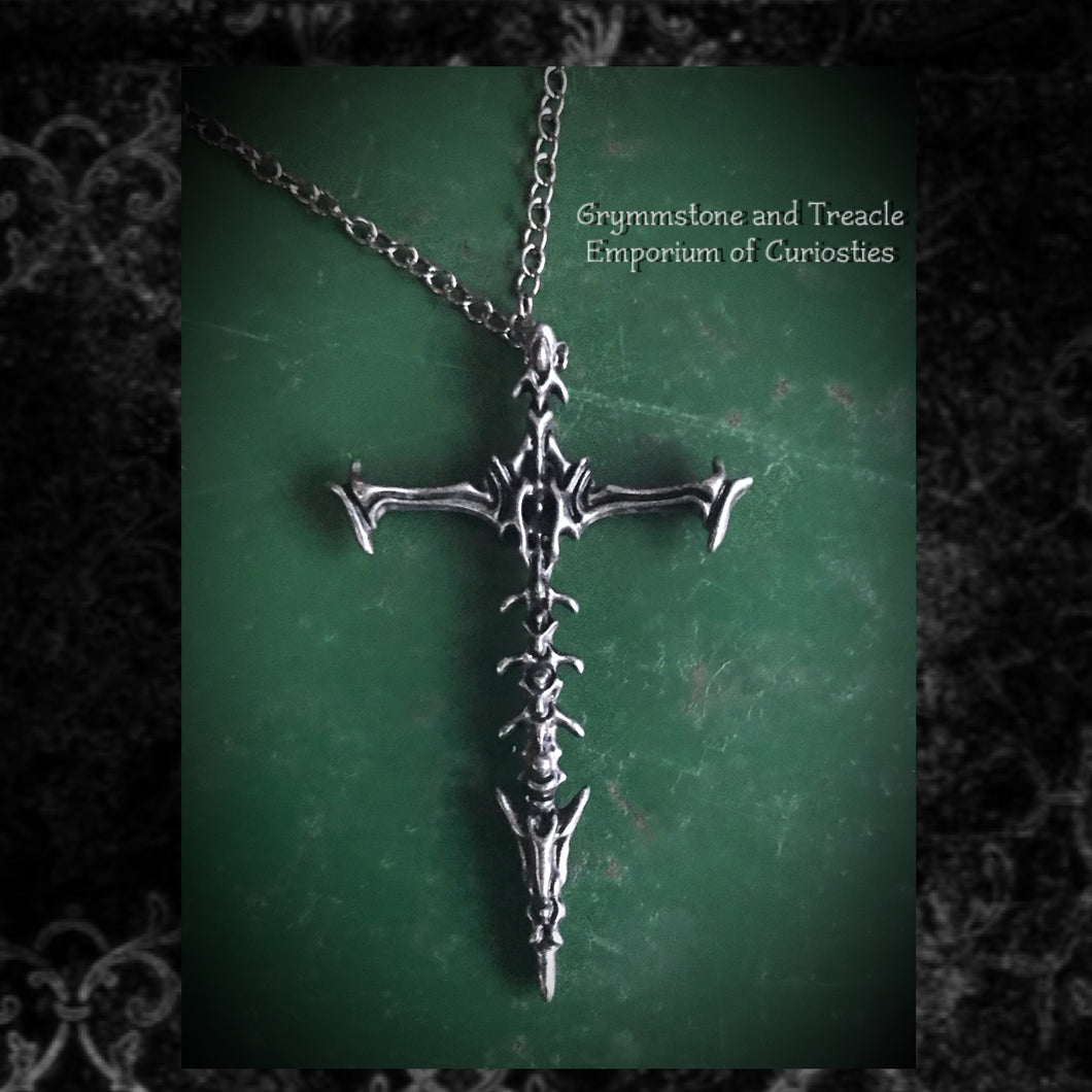 Vertebrae Cross Pendant