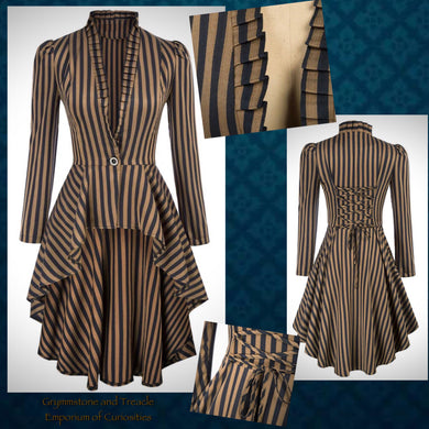 Divination Striped High-Low Jacket