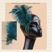 Art Deco Headpiece with Beading and Feathers