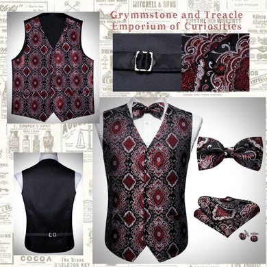 Carnival Baroque Waistcoat Set with Bow Tie, Pocket Square and Cufflinks