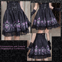 High Waist Skull and Roses Skirt - Size 12