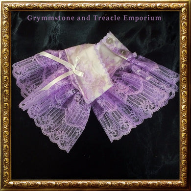Lace Cuffs - Lilac and White