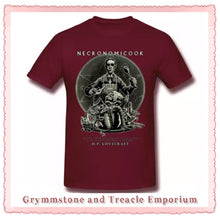 Necronomicook T-Shirt on Burgundy T-Shirt