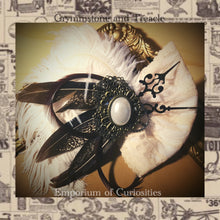 Time Fluttered One of A Kind Handmade Clockwork, Feathers and Lace Hair Bow