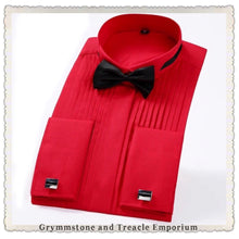 wing tip formal shirt red