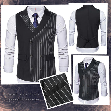 Pinstripe with a Twist Double Breasted Waistcoat - Chest 114cm