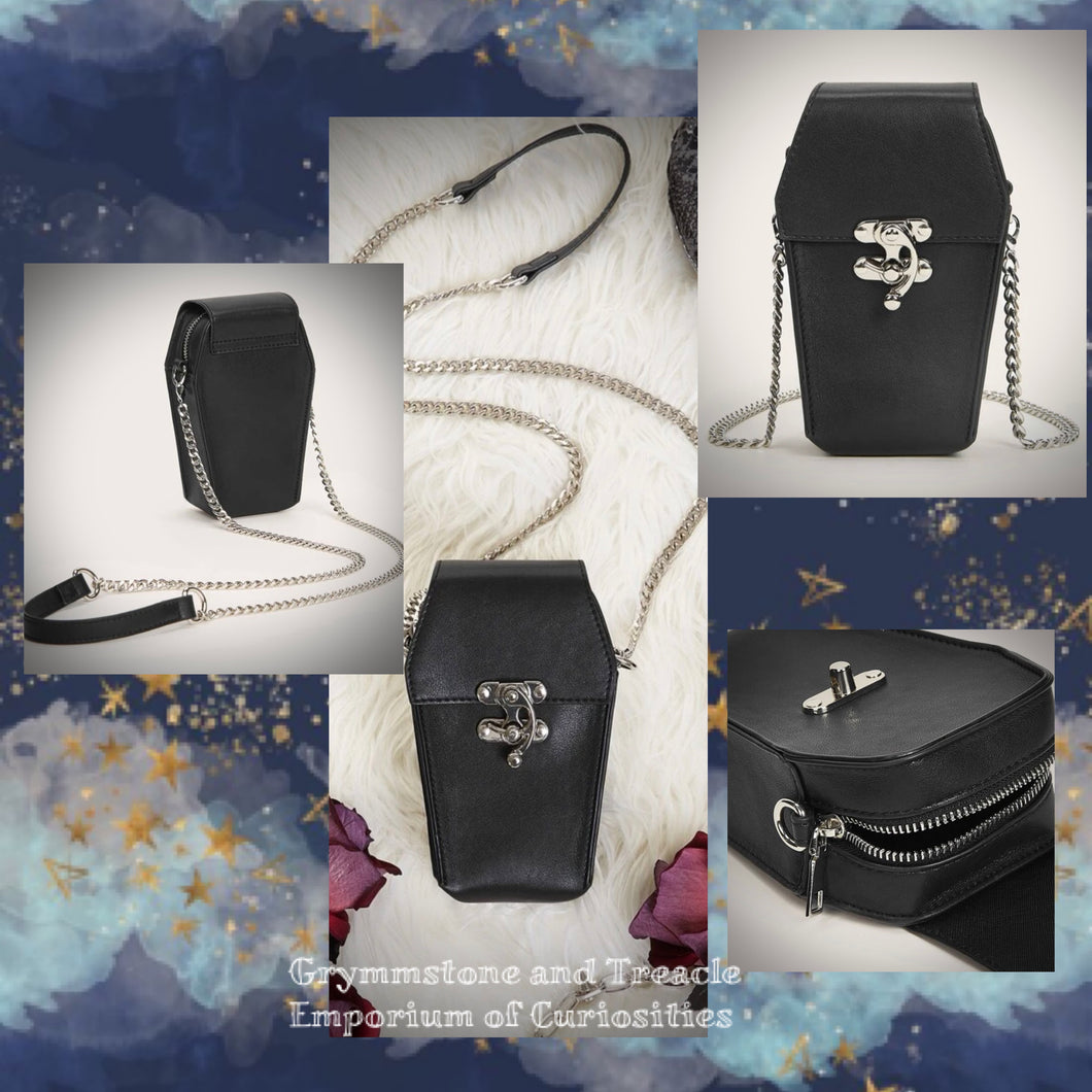 Coffin Crossbody Purse - Cellphone Holder