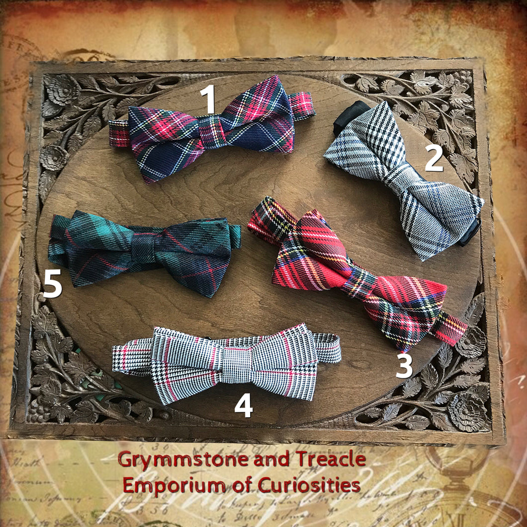 Tartan and Plaid Bow Ties in a Selection of Colours