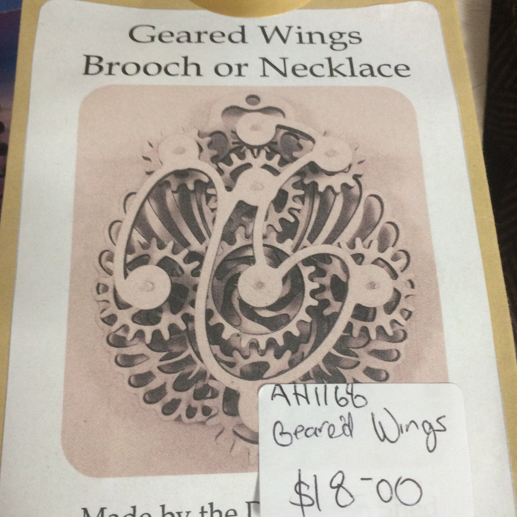 Geared Wings Brooch